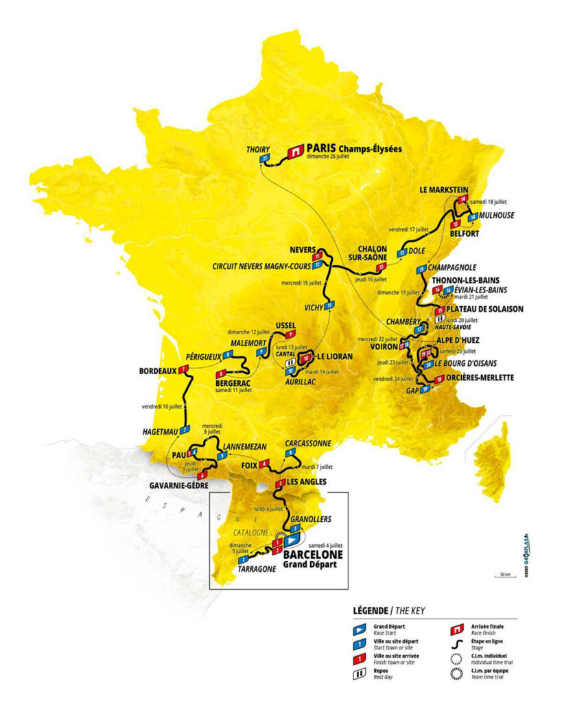 Mapa Tour de France 2026 Mapa Tour de France 2026